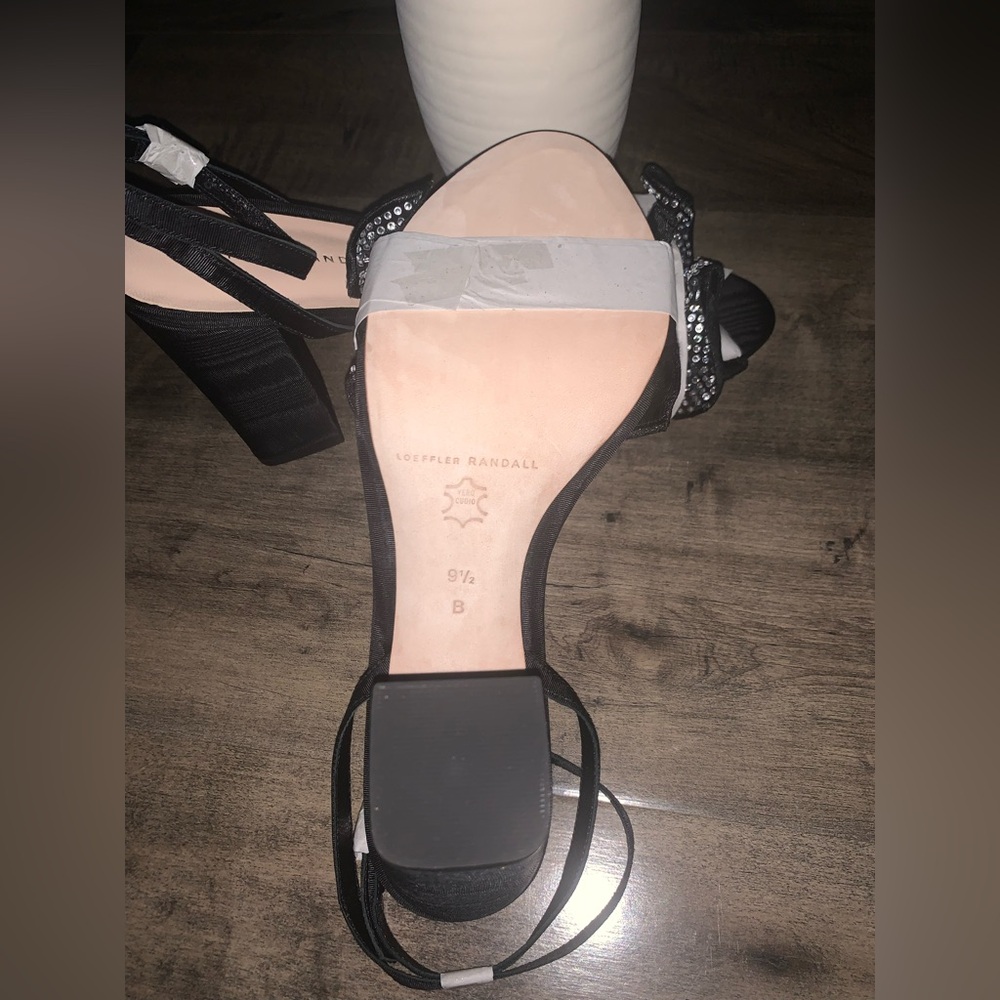 NIB LOEFFLER RANDALL SAVANNAH RHINESTONE RUFFLE HEEL - Picture 11 of 12